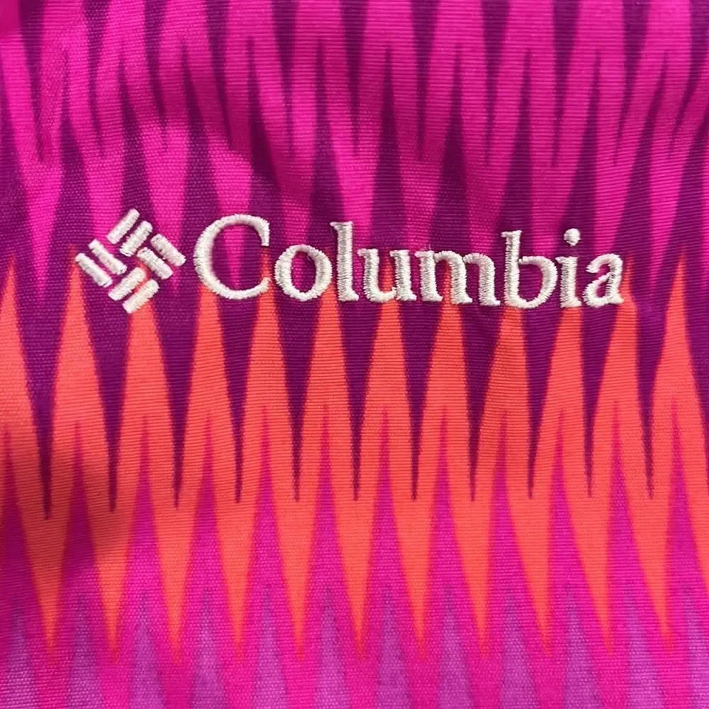 Columbia girls colorful insulated winter jacket with hood size large 14-16.